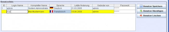 Benutzer anlegen