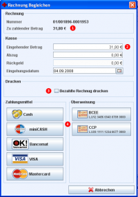 Rechnung begleichen