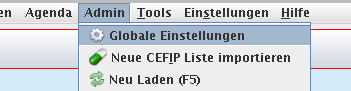 Adminstrator Einstellungen