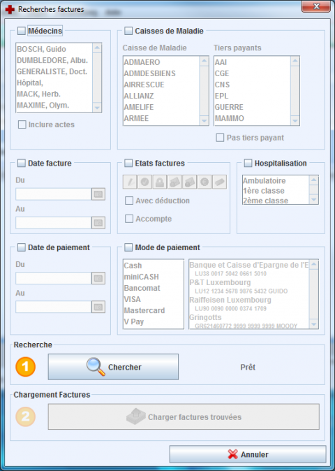 Recherches factures