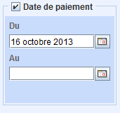 Rechercher par date de paiement