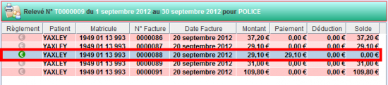 Factures payées et non-payées