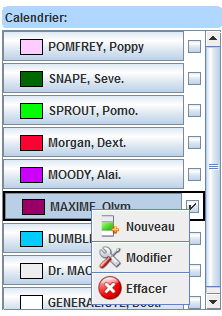 Modifier un calendrier
