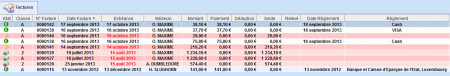 Liste des Factures